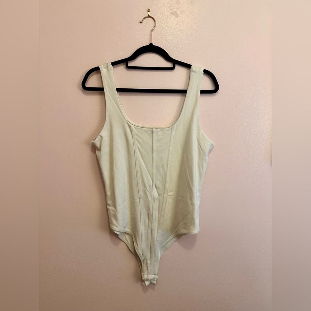 A New Day Dream Corset Style Square Neck Bodysuit Large